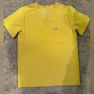 Figs Men's Light Gold Leon scrub top